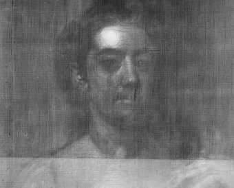 Fig.15 X-radiograph detail of the central woman’s head