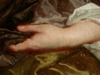 Fig.15 Close-up detail of the sitter’s left hand