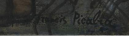 Detail of the signature in the lower-right corner