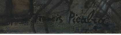 Detail of the signature in the lower-right corner
