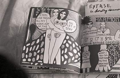 Fig.19 Two pages of Dorothy Iannone’s graphic work for the exhibition Strategy: Get Arts at the Edinburgh College of Art, 1970