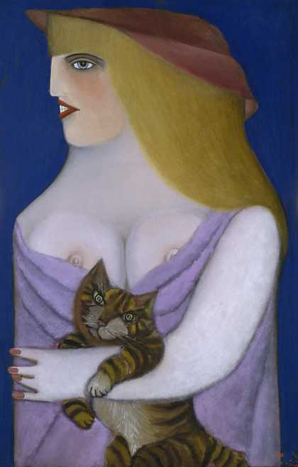 Fig.19 Richard Lindner, Homage to a Cat 1952