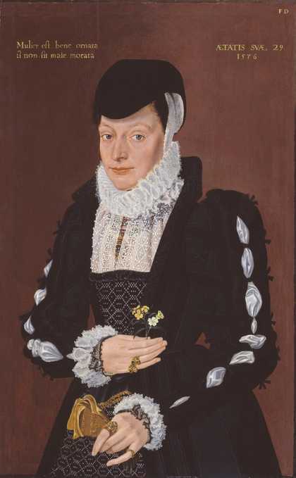British School, 16th century, Portrait of a Lady 1567