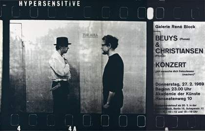Fig.1 Invitation to I want to set (make) you free (Ich versuche dich freizulassen (machen)) by Joseph Beuys and Henning Christiansen, Akademie der Künste, Berlin, 27 February 1969