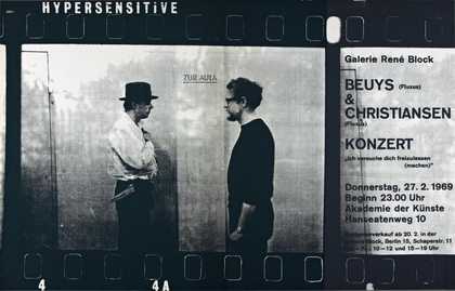 Fig.1 Invitation to I want to set (make) you free (Ich versuche dich freizulassen (machen)) by Joseph Beuys and Henning Christiansen, Akademie der Künste, Berlin, 27 February 1969