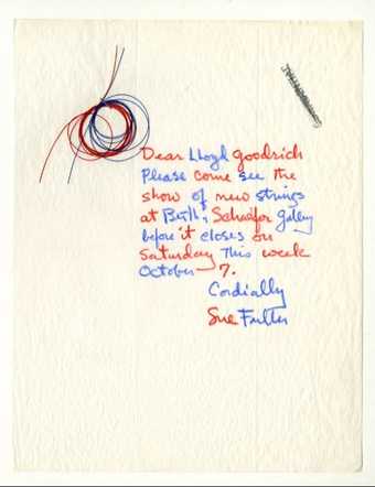 Fig.1 Sue Fuller Handwritten letter to Lloyd Goodrich, 1961