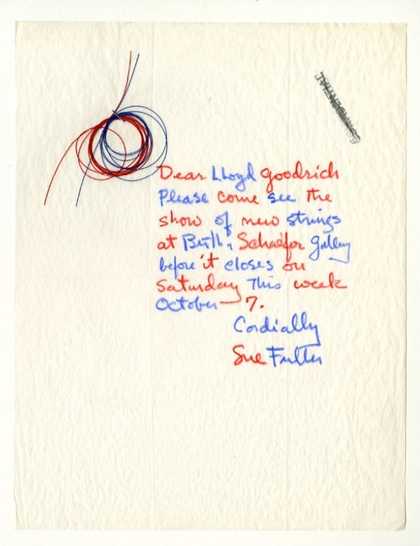 Fig.1 Sue Fuller Handwritten letter to Lloyd Goodrich, 1961