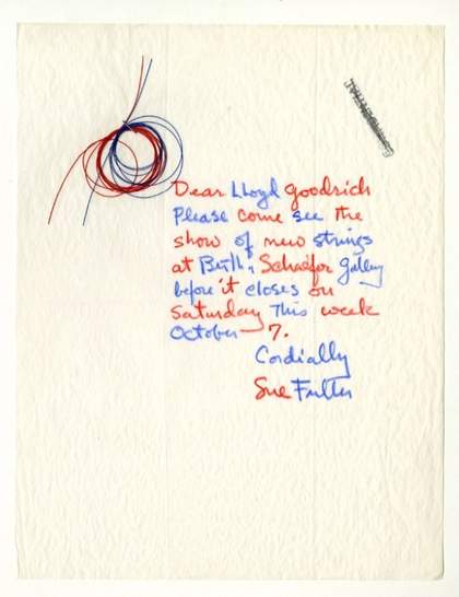 Fig.1 Sue Fuller Handwritten letter to Lloyd Goodrich, 1961