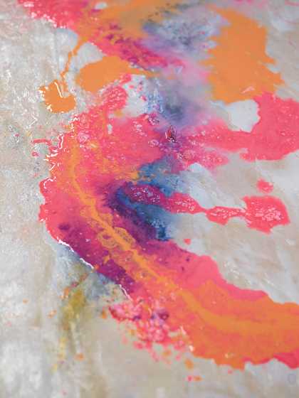 Fig.20 Detail of the surface of a painting as it ‘cooks’