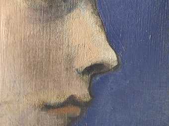Detail of nose of Girl in a Chemise c.1905