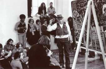 Fig.22 Joseph Beuys at the ICA during the exhibition Art into Society – Society into Art: Seven German Artists, October – November 1974