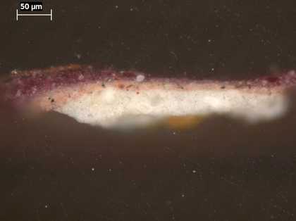 Fig.23 Cross-section through a site close to that illustrated in fig.22, photographed at x320 magnification.