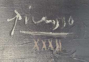 Detail of signature and date in upper-left corner