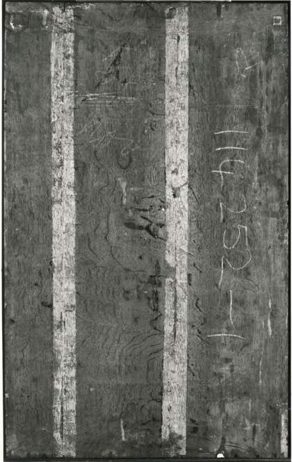 Fig.2 The back of the panel, photographed in black and white