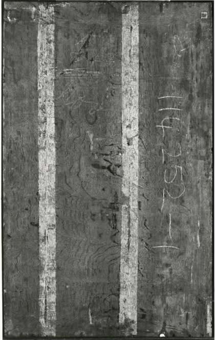 Fig.2 The back of the panel, photographed in black and white
