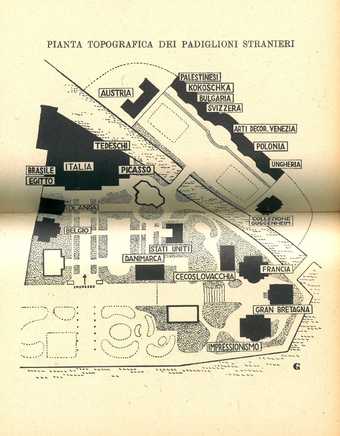 Fig.2 Map of the 1948 Venice Biennale