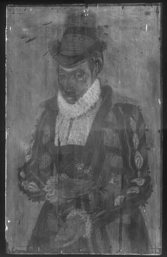 Fig.2 X-radiograph of Portrait of a Lady 1545