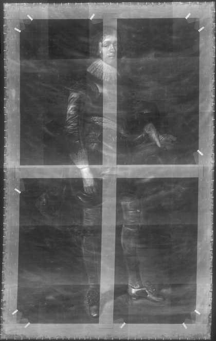 Fig.2 X-radiograph of Portrait of James Hamilton, Earl of Arran, Later 3rd Marquis and 1st Duke of Hamilton, Aged 17 1623