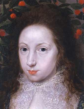 Fig.2 Detail of the face of Lady Anne Pope c.1615
