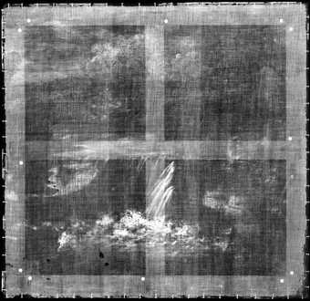 Fig.2 X-radiograph of Italianate Landscape with Town and Waterfall