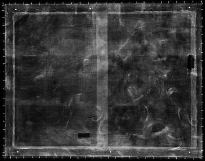 X-radiograph of Monkeys and Dogs Playing by Francis Barlow