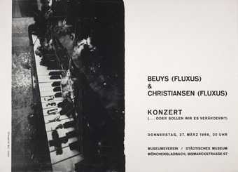 Fig.2 Invitation to ...or should we change it? (...oder sollen wir es verändern?) by Joseph Beuys and Henning Christiansen, Städtisches Museum Mönchengladbach, 27 March 1969