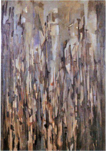 Fig.2 Norman Lewis, Harlem Courtyard 1954