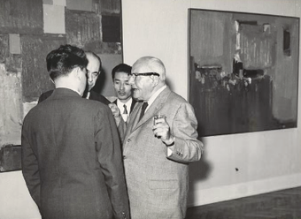 Agenzia D’Attualita Fotografia di Marzollo Hans Hofmann, Toshimitsu Imai, and others at the Venice Biennale 1960