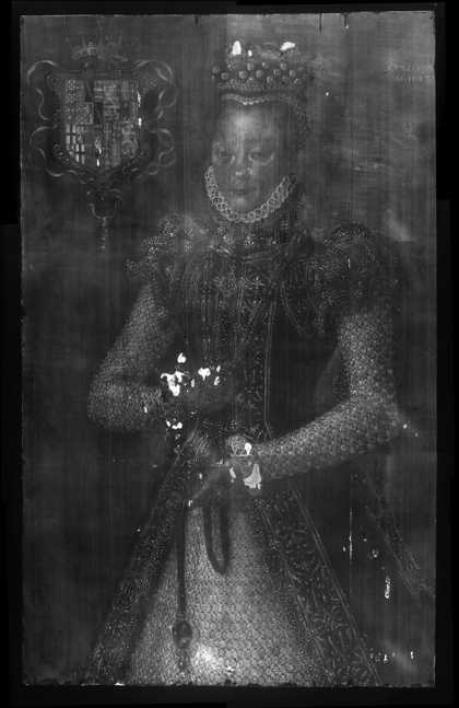 Fig.3 X-radiograph of Portrait of an Unknown Lady, 1565–8