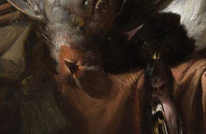 Fig.3 Detail of the birds on the tabletop in Still Life