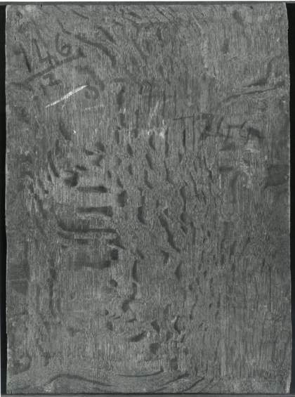 Fig.3 The back of the painting photographed in black and white