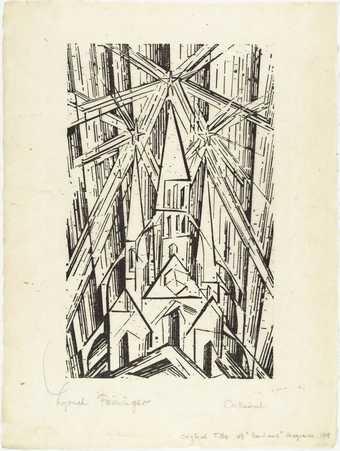 Fig.3 Lyonel Feininger Cathedral (Kathedrale) for Programme of the State Bauhaus in Weimar 1919