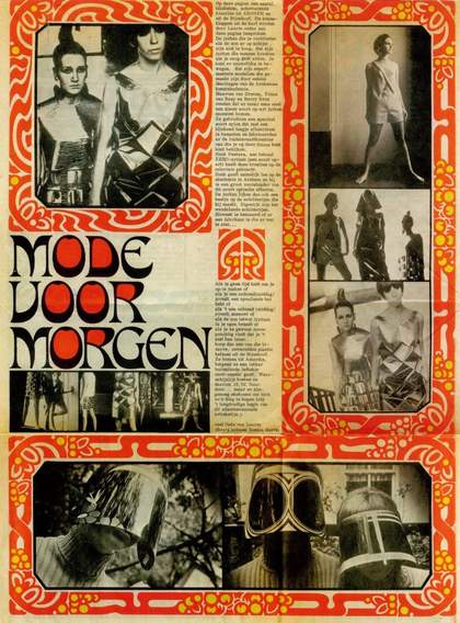 Fig.3 First page of Hitweek, no.36, 20 May 1966, showing clothing designs by Henk Peeters’s students
