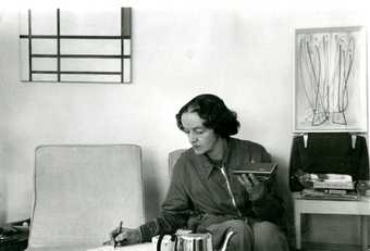 Photograph of Barbara Hepworth at home c.1957–8
