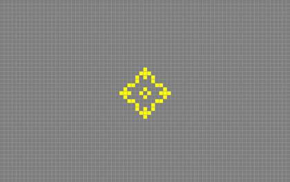 John Horton Conway, ‘Game of Life’, eleventh iteration for the initial configuration shown in fig.1