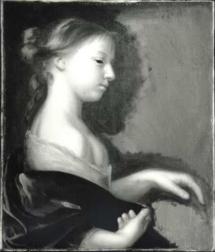 Fig.4 Infra-red image of Portrait of a Young Girl