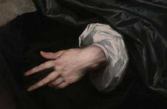 Fig.4 Detail of the sitter’s left hand