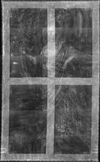 Fig.4 X-radiograph of Portrait of a Lady, Called Elizabeth, Lady Tanfield 1615