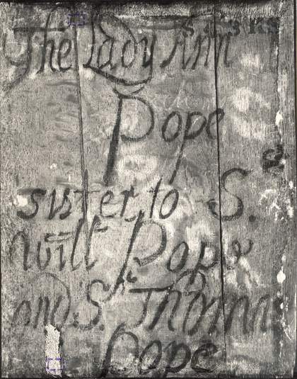 Fig.4 The back of Lady Anne Pope c.1615, photographed in black and white