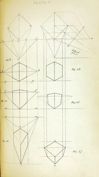 A page of eight drawings of a cube seen from different viewpoints.