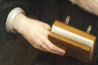 Fig.5 A Lady of the Horton Family Detail of the hand clasping the book