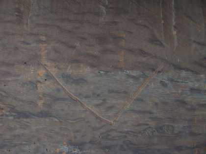Fig.5 Detail of the incised mark on the back of the panel