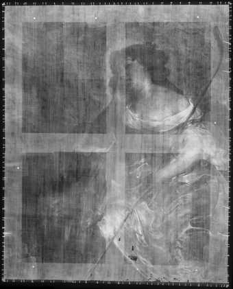 Fig.5 X-radiograph of Portrait of a Lady as a Shepherdess c.1670