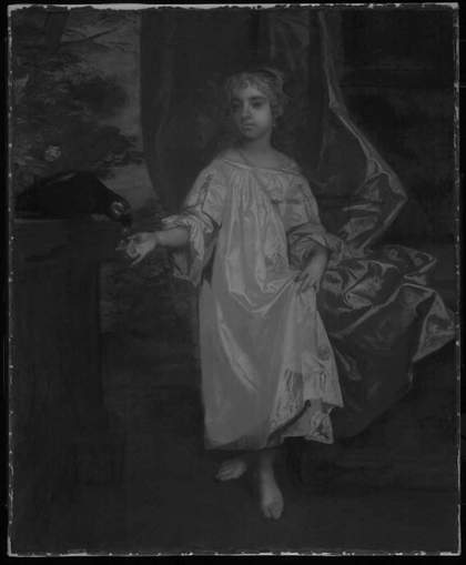 Fig.5 Infra-red reflectograph of Girl with a Parrot