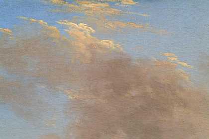 Fig.3 Macro-photograph of the clouds, showing creamy impasto