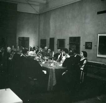 Fig.5 Peggy Guggenheim and guests at the dinner for The Peggy Guggenheim Collection, Tate Gallery, 6 January 1965