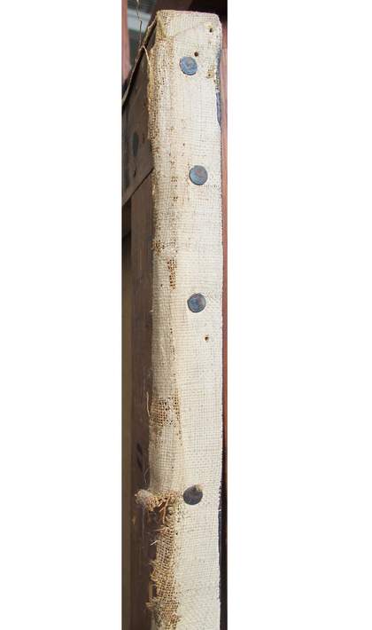 Detail of tacking margin at right side