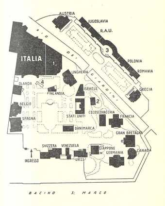 Fig.6 Map of the 1958 Venice Biennale