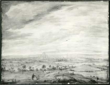 Fig.6 Infrared reflectogram of Distant View of York 1639