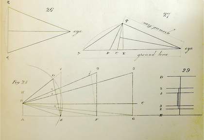 A page featuring four diagrams of lines positioned at different angles, labelled with numbers and letters.